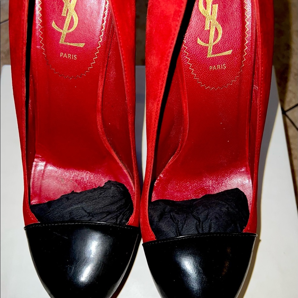 YSL Suede and leather pumps (worn 3 times)